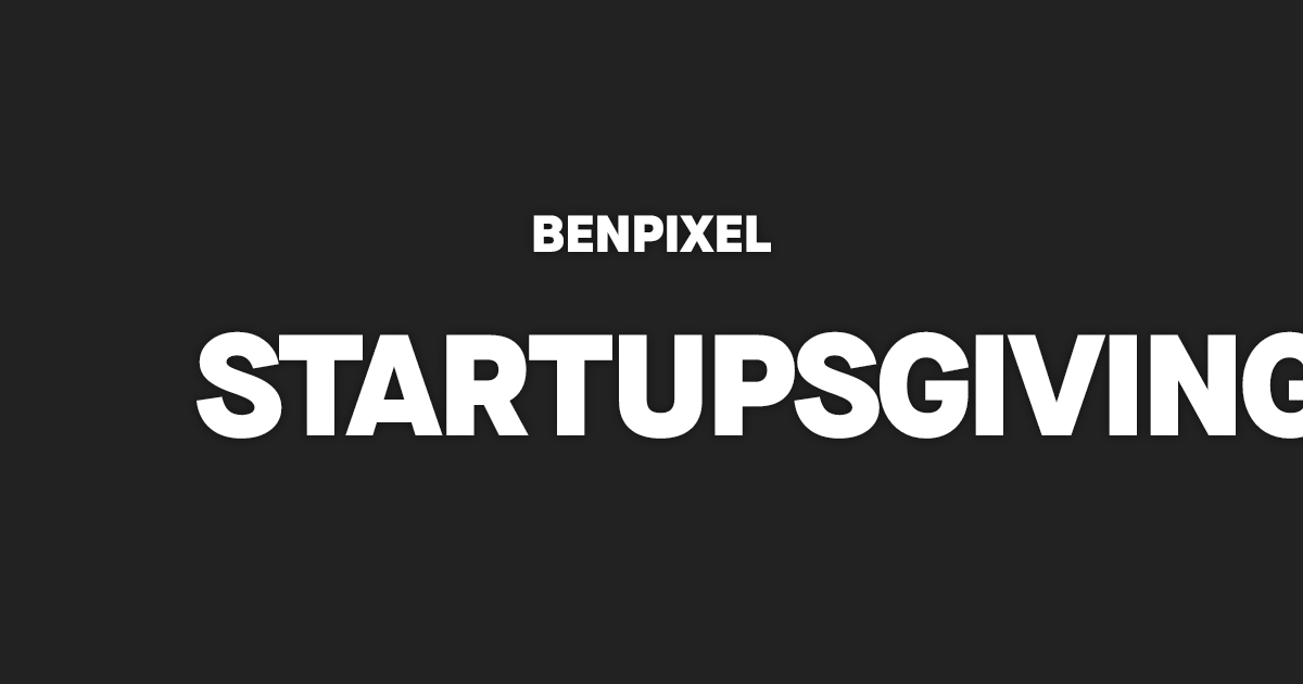 Startupsgivingback